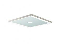 Evotec ZEN LED Deckenleuchte quadratisch nickel-weià / 2700-6500K / 27W / 3024 Lumen/Lichtsteuerung per Fernbedienung, Aluminium, 27 W, Transparent, Small
