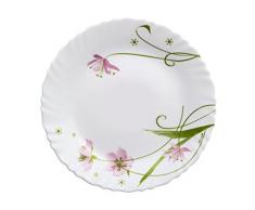 Dajar Dessertteller Selma 19 cm ARCOPAL, Glas, Weiß Rosa Grün, 19 x 19 x 2 cm