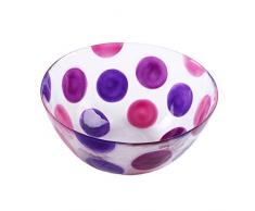 Bohemia Cristal 093 012 095 Play of Colors Schale Circa Durchmesser 210 mm mit Punkten aus Kalk-Natron-Glas, pink