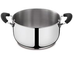 Lagostina Gioiosa Schmortopf, tief, mit 2 Griffen, Edelstahl 22 cm Stahl