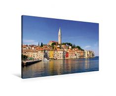 Calvendo Premium Textil-Leinwand 90 cm x 60 cm Quer, Rovinj | Wandbild, Bild auf Keilrahmen, Fertigbild auf Echter Leinwand, Leinwanddruck: Kroatien Orte Orte