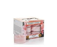 Yankee Candle Teelichter-Kerzen, Peony, 12er-Packung