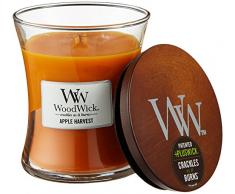 Woodwick Apfelernte Sanduhrformige Duftkerze, 275 g, Glas, Orange/Durchsichtig, 9.8 x 10.3 x 11.6 cm