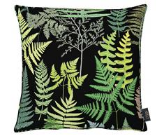 APELT Fauna 45X45 89 Kissen, Polyester-Baumwolle, Grün/schwarz, 45 x 45 x 15 cm