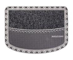 CarFashion 257776 PUR|TwinClean – Fussmatte, Türmatte, Fußabtreter, Schmutzfangmatte, Sauberlaufmatte, Eingangsmatte für Innen und Aussen, Anthrazit-Metallic Oberfläche, Größe Ca. x 57 cm