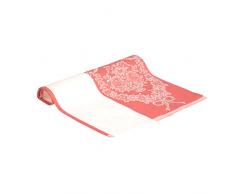Vaitkute 216028 2-er Set Blume Geschirrtücher Halbleinen 47 x 70 cm, 50% Leinen und Baumwolle, 60 Celsius waschbar, rot