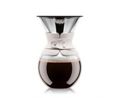 Bodum pour over Kaffeebereiter (Permanentfilter, Spülmaschinengeeignet, 1,0 liters) cremefarben