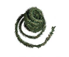 Rayher 55872000 Mini-Tannengirlande auf Draht, Beutel 3 m, Breite 2 cm, künstliche Weihnachtsgirlande zum Basteln und Dekorationen