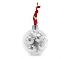 eBuyGB Mini Christbaumkugel, Silber, 8Â x 7,39Â X 7.19Â cm