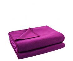Soft-Fleece-Decke – Polarfleece-Decke mit Häkelstich – flauschige Kuscheldecke – 160x200 cm – 330 fuchsia – von ’zoeppritz since 1828’