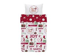 Elf auf dem Regal Joy Bettwäsche-Set, gekämmte Baumwolle, Mehrfarbig, Single