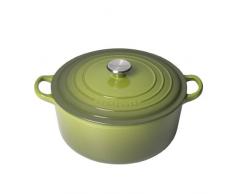 LE CREUSET Tradition Schmortopf aus Gusseisen rund grün Lorbeerbaum, grün, 26 cm
