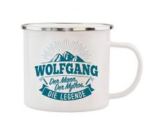 History & Heraldry Echter Kerl Emaille Becher, Wolfgang, Mehrfarbig