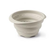 Zeal Kratzfeste Stick Abtropfsieb (19,1 cm/19), Silikon, cremefarben, 22,5 x 19 x 4 cm