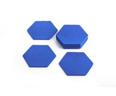 Filz Untersetzer Hexagon 8 Stück 5mm dick Blau