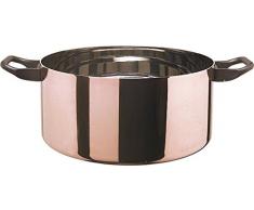 Alessi LA Cintura di Orione“ Fleischtopf 24cm ∅, Kupfer, Silber, 24 cm