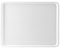 H&H Tablett mit Ränder, Melamin, Weiß