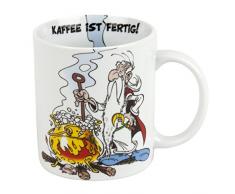 Könitz Kaffeebecher Asterix Kaffee ist fertig im Geschenkkarton Becher, Porzellan, Mehrfarbig, 11x8x9.2 cm