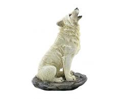 Bellaa 29813 Dekofigur Heulender Wolf, 20,3 cm hoch
