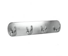 Metaltex 294620 Hakenleiste Barette mit 4 Haken, verchromt