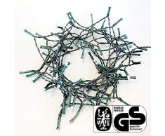 AMARE 80 LED warmweiß Länge 7,90 m (zzgl. 10 m Zuleitung), CE + GS geprüft, für den Innen-und Außenbereich, Timer Lichterkette, Kunststoff Kupfer, Grün, 7,9