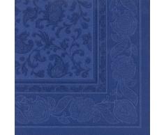 Papstar Servietten / Tissueservietten dunkelblau Royal Collection, Ornaments (50 Stück) 1/4-Falz, 40 x 40 cm, für Gastronomie, Haushalt und Feste, FSC-zertifiziert, #11665