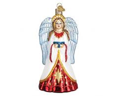 Old World Weihnachten Glas mundgeblasen Ornament mit S-Haken und Geschenk-Box, Angel Collection Choir Angel