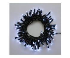 XMASKING LED-Lichterkette 4,75 m, 96 LEDs kaltweiß, batteriebetrieben, Zeitschaltuhr 6/18, mit Lichtspielen, Weihnachtsbeleuchtung, Weihnachtslichterkette, Weihnachtsbaumbeleuchtung