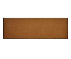 deco-mat Eco Uni Fußmatte mit Rand Rutschfest und waschbar - Fussabtreter aus 100% Recyclingmaterial - Beige 57 x 180 cm