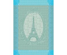 Garnier Thiebaut, Eiffel Vintage (Vintage Eiffelturm) Seladon, 22 von 76,2 cm French Kitchen Handtuch, 100% Zweilagiges Twisted Baumwolle Baumwolle