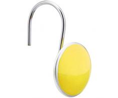 AmazonBasics – Haken für Duschvorhang, Knopf, gelb