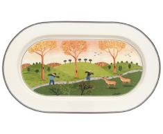 Villeroy & Boch Design Naif Servierplatte, 34 cm, Premium Porzellan, WeiÃ/Bunt