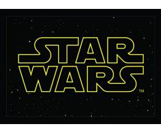 Star Wars SWD-78 Fußmatte, Poyamid, 50 x 70 x 0,4 cm, schwarz / gelb