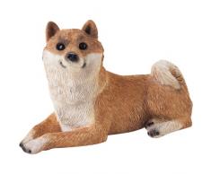 Sandicast Original Größe rot Shiba Inu Skulptur, weiß, S Size