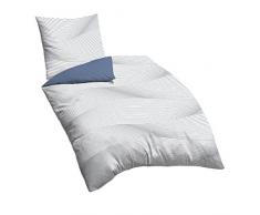 Castell Bettwäsche-Set, Satin, marine, 135 x 200 cm + 80 x 80 cm