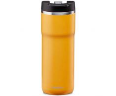 Aladdin Barista Java Thermavac Leak-Lock Edelstahl-Kaffeebecher To Go, 0,47 Liter, Sun Yellow, Doppelwandige Vakuum-Isolierung, Auslaufsicher, Thermobecher Isolierbecher