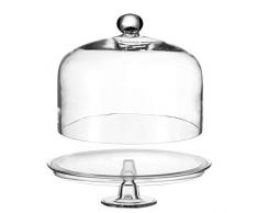 LEONARDO HOME 032838 CIAO Tortenplatte mit Haube 2tlg, Glas