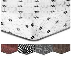 DecoKing Premium 95744 200x220 cm Spannbettlaken Steg 30 cm weiß schwarz Blumenmuster Spannbetttuch Microfaser Bettwäschegarnituren Hypnosis Collection Snowy Night 2