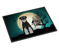 Carolines Treasures BB2224MAT Halloween Scary Standard Schnauzer Black Grey Indoor or Outdoor Mat, 18 x 27, Multicolor