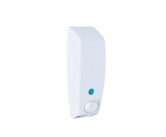 WENKO Seifenspender Varese - Flüssigseifen-Spender, Spülmittel-Spender Fassungsvermögen: 0.45 l, Kunststoff, 8.5 x 25 x 8 cm, Weiß