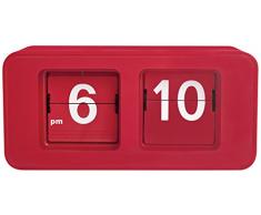 Home Flip Flop Tischuhr, Kunststoff, Rot