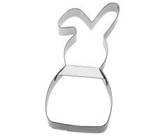 Birkmann 192645 Ausstechform Hase mit Schlappohr, Grau, 19,5 cm