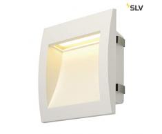 SLV LED Wand-Einbauleuchte DOWNUNDER OUT zur AuÃen-Beleuchtung von Wänden, Wegen, Eingängen, Treppen, Outdoor Wandlampe, LED Treppen-Beleuchtung, Wandleuchte, Wandstrahler, LED inside, warmweiÃ, 3,3W