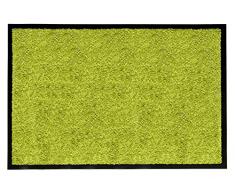 andiamo Schmutzfangmatte Fußabtreter Türmatte Fußmatte Sauberlaufmatte Schmutzabstreifer Türvorleger – Eingangsbereich In/Outdoor – rutschhemmend waschbar grün Polypropylen– 60x90 cm – 5 mm Höhe