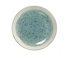 H&H Mimosa Set, Steingut Dessertteller 20.5 cm hellblau