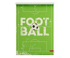Lichtblick Rollo Klemmfix, 60 x 150 cm mit Motiv Football - Hellgrün Montage ohne Bohren, moderner Sicht-und Sonnenschutz, Motivrollo, lichtdurchlässig & Blickdicht