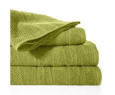 Design91 Frottier Handtuch Olivgrün 100% Baumwolle Duschtuch Badetuch Badezimmer, 50X90cm