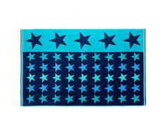 Gözze Strandtuch, 100% Baumwolle, 100 x 160 cm, Sterne, Blau/Petrol, 10001-27