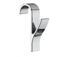 WENKO 4468162100 Haken, für Handtuchheizkörper Chrom, Heizkörperhaken, 2er Set, 2,5 x 10,5 x 7 cm,Chrom