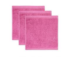 möve Superwuschel Seiftuch 30 x 30 cm aus 100% Baumwolle, pink 3er Set